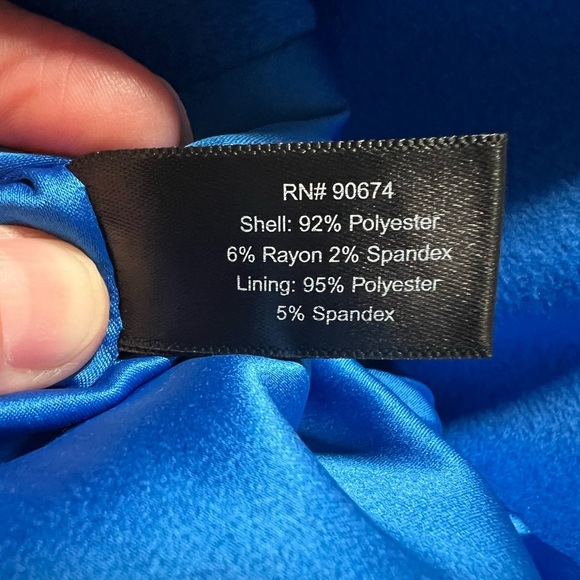 Boston Proper Classic Princess Blue Tailored Pea Coat Size 8 Old Money Preppy - Picture 9 of 12